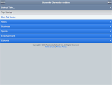 Tablet Screenshot of dunnvillechronicle.sunmedia.ca